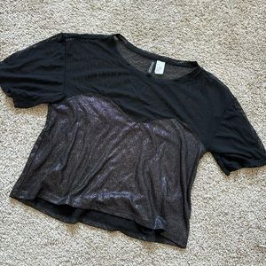 H&M corset mesh cropped top